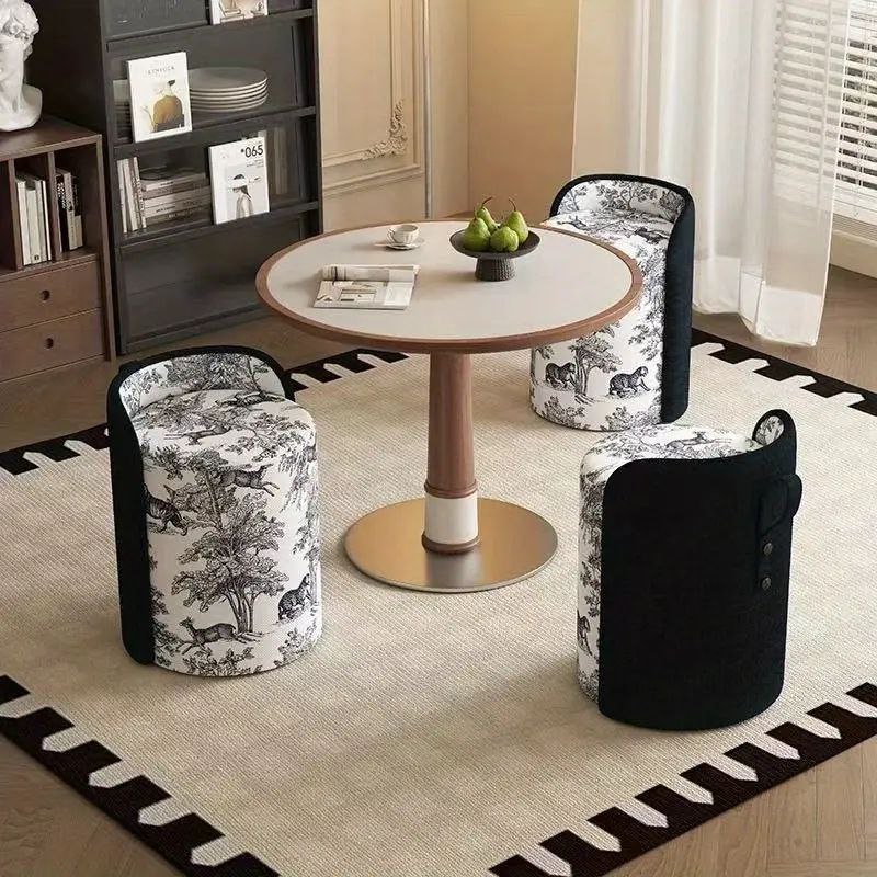 مقعد تزيين عصري بسيط، طاولة شاي، مقعد غرفة النوم، مسند قدم، مقعد تغيير الأحذية، كرسي ضيوف